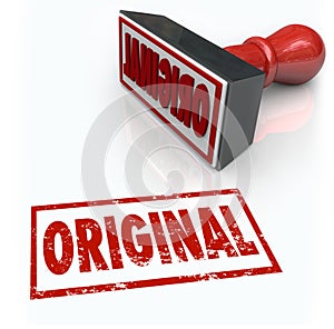 Original Word Stamp First Innovation Creative Originality Unique