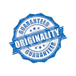 Originality guaranteed vector stamp