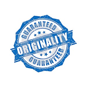 Originality guaranteed vector stamp photo