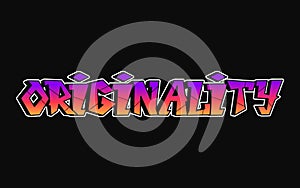 Originality - single word, letters graffiti style. Vector hand drawn logo. Funny cool trippy word Istanbul, fashion