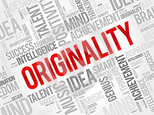 Originality word cloud