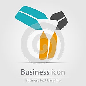 Originally created abstract color business icon