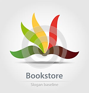 Originally created bookstore business icon