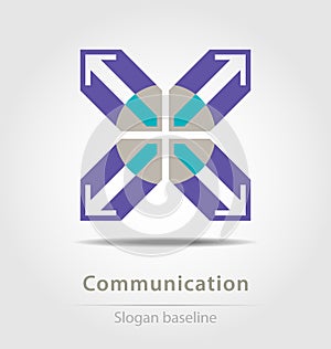 Originally created communication business icon