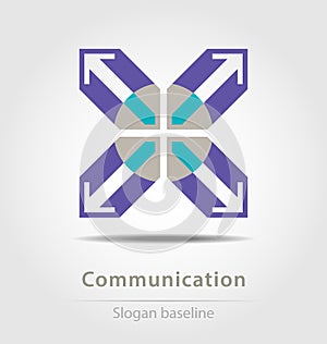 Originally created communication business icon photo