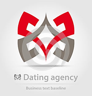 Originally created dating agency business icon