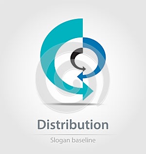 Originally created distribution vector business icon