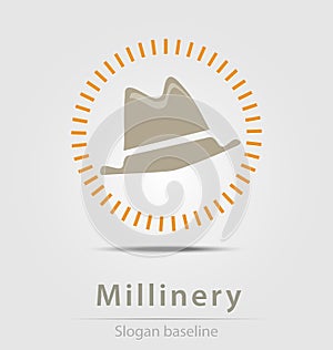 Originally created millinery vector business icon