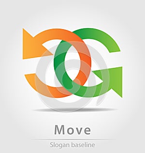 Originally created move vector business icon