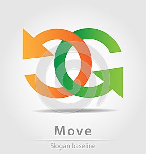 Originally created move vector business icon photo