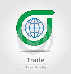 Originally created trade vector business icon