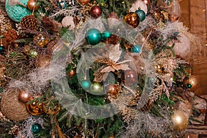 Originally decorated Christmas tree
