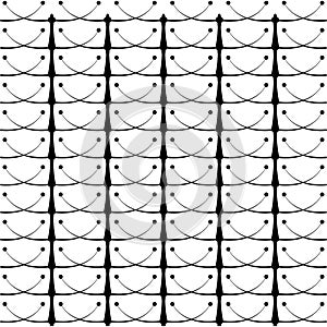 Origional abstract seamless pattern black on white vector background