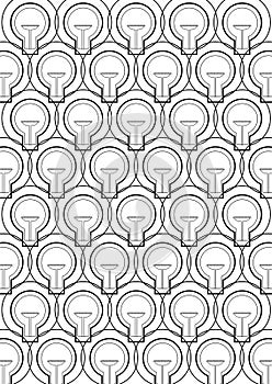Origional abstract seamless pattern black on white vector background
