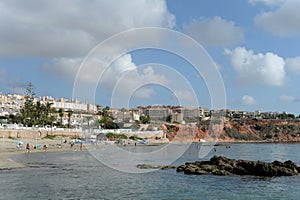 Playa de Aguamarina beach in Orihuela Costa. Spain photo