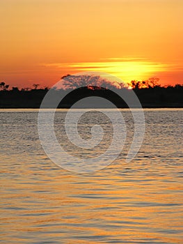 Orinoco River sunset view in Puerto Ayacucho, amazonas state Venezuela