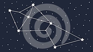 Orion Constellation Hunter Star Pattern Celestial Vector, vector design Generative AI