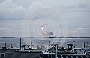 Orion spacecraft launch in Cape Canaveral, seen from the Disney Cruise