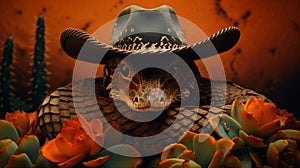 Orizona Snake: A Max Rive Inspired Cowboy Hat Portrait