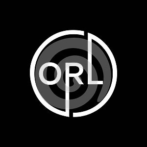 ORL letter logo design on black background. ORL creative initials letter logo concept. ORL letter design