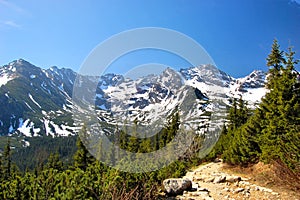 Orla Perc chain in polish Tatra mountains