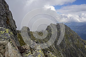 Orla Perc high mountain trail in the Tatras. Poland