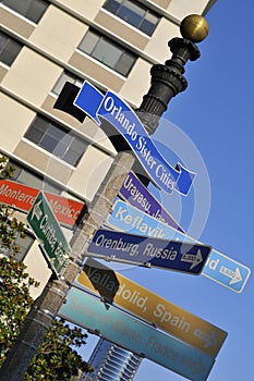 Orlando Directional Sign Post photo