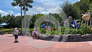 The entrance to the Living Seas Pavilion at EPCOT in Walt Disney World in Orlando, Florida