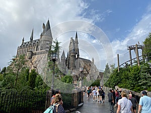 Hogwarts Castle in the Wizarding World of Harry Potter attraction in Universal Studios