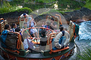 People having fun Kali River Rapids attraction at Animal Kingdom in Walt Disney World area 10