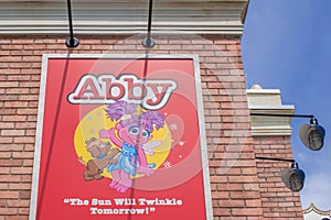Abby Cadabby sign at Seaworld in International Drive.