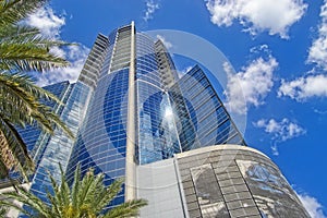 Blue sky Orlando Florida Building skyline photo