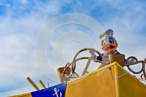 Donald duck in Mickey and Minnie`s Surprise Celebration parade at Walt Disney World  3