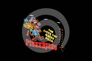 Pizzerizzo illuminated sign at Hollywood Studios 169