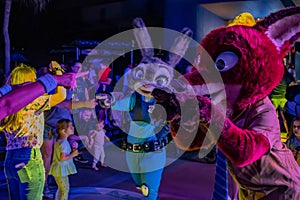 Dance Party with Zootopia characters, childs and parents at Epcot 28