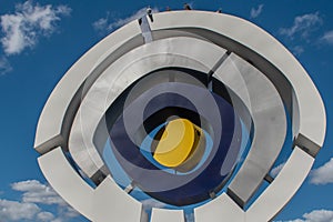 Monumental sculpture Centered by artist C.J Rench along Lake Eola Park in downtown area