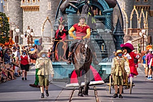 Gaston riding in Disney Villains Parade in Magic KIngdom 258