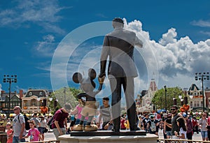 Top view of Walt Disney statue at Magic Kigndom 219