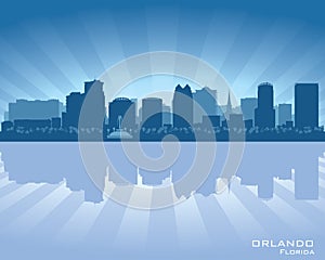 Orlando, Florida skyline city silhouette vector illustration