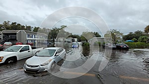 Orlando, September 29 2022 - Flooding Hurricane Ian Victim Neighborhood