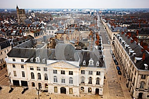 Orleans cityscape Martroi square to Loire river photo