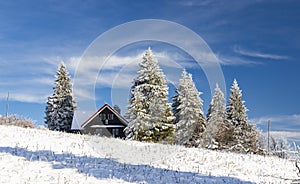 Orlicke Mountains in winter, Czech Republic