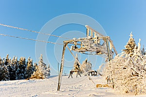 Orlicke Mountains in winter, Czech Republic