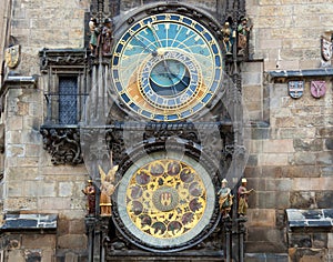 Orloj astronomical clock in Prague in Czech Republic