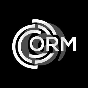 ORM letter logo design on black background. ORM creative initials letter logo concept. ORM letter design