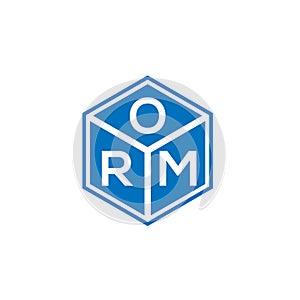 ORM letter logo design on black background. ORM creative initials letter logo concept. ORM letter design