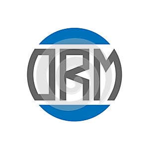 ORM letter logo design on white background. ORM creative initials circle logo concept. ORM letter design