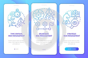 ORM levels blue gradient onboarding mobile app screen