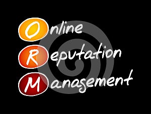 ORM - Online Reputation Management, acronym