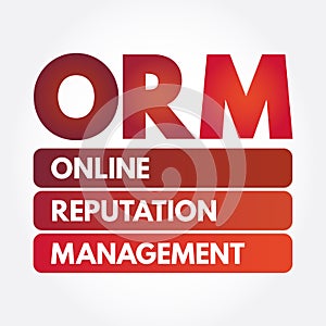 ORM - Online Reputation Management acronym